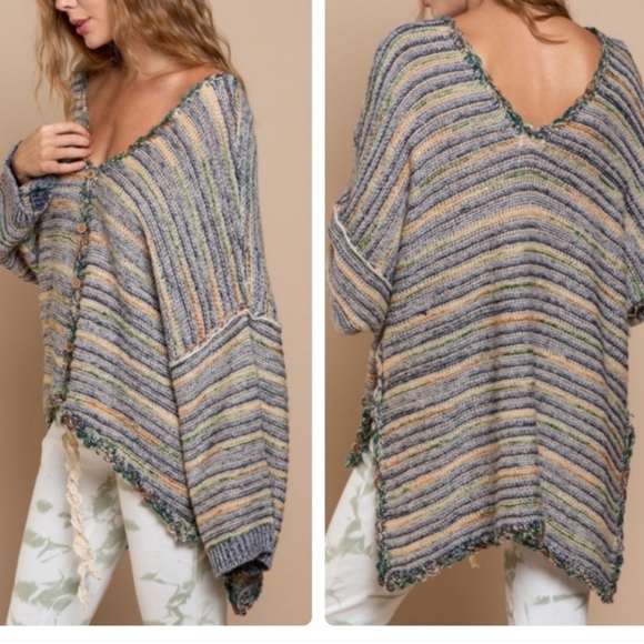 🐑POL Clothing Hi Lo Oversized Lounging Sweater - Picture 16 of 16